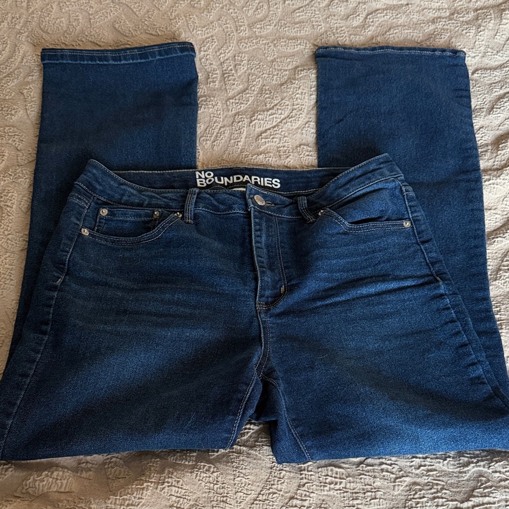 No Boundaries Women's Deep Blue Bootcut Jeans